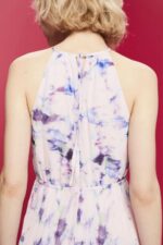 Women Esprit White Pleated Chiffon Midi Dress Dresses XF444494 - Image 3