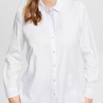 Women Esprit White Shirt blouse made of 100% cotton Blouses XF4444514