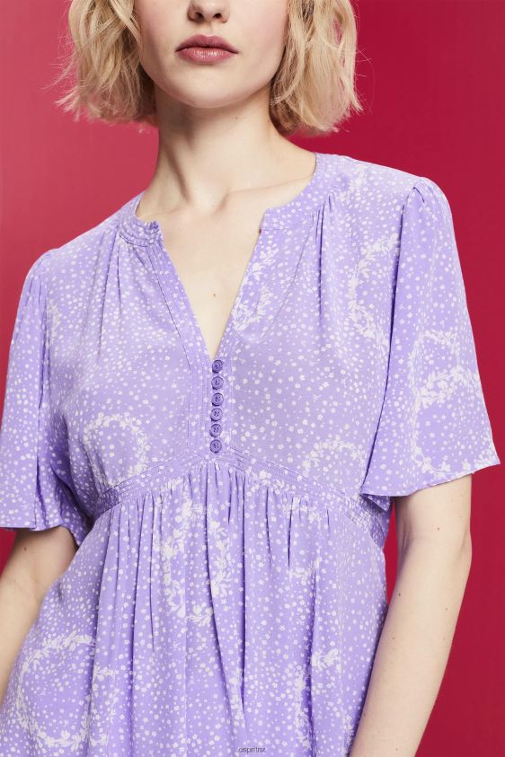 Women Esprit White Short sleeve blouse with tie belt Blouses XF4444221 - Image 3