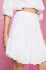 Women Esprit White Skirts light woven Skirts XF4444114 - Image 3