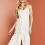 Women Esprit White Strappy maxi dress Dresses XF4444232