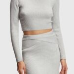 Women Esprit White Twisted back metallic sweater Sweaters XF4444357