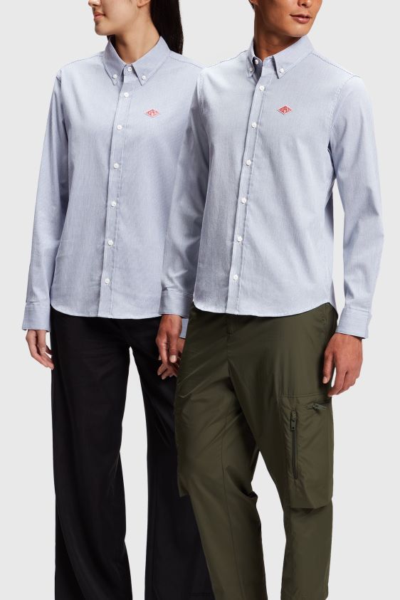 Women ESPRIT x Rest & Recreation Blue Capsule Oxford Shirt Shirts XF4444472 - Image 1