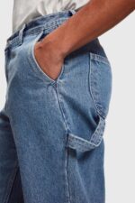 Women ESPRIT x Rest & Recreation Blue Rinse Capsule Denim Cargo Pants Denim XF4444480 - Image 2