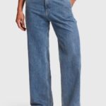 Women ESPRIT x Rest & Recreation Blue Rinse Capsule Denim Cargo Pants Denim XF4444480