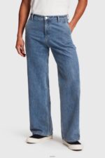 Women ESPRIT x Rest & Recreation Blue Rinse Capsule Denim Cargo Pants Denim XF4444480