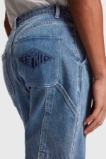 Women ESPRIT x Rest & Recreation Blue Rinse Capsule Denim Cargo Pants Denim XF4444480 - Image 3