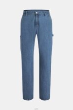 Women ESPRIT x Rest & Recreation Blue Rinse Capsule Denim Cargo Pants Denim XF4444480 - Image 4