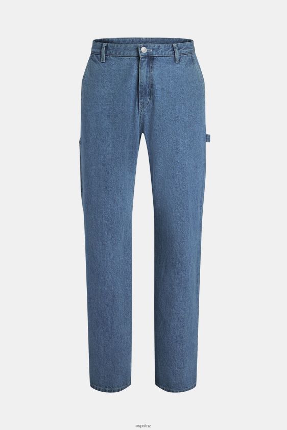 Women ESPRIT x Rest & Recreation Blue Rinse Capsule Denim Cargo Pants Denim XF4444480 - Image 4