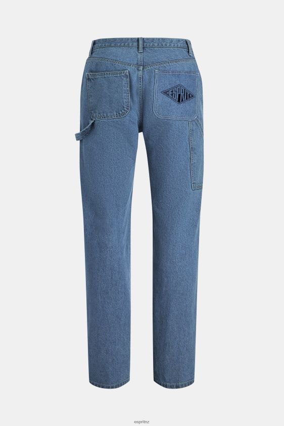 Women ESPRIT x Rest & Recreation Blue Rinse Capsule Denim Cargo Pants Denim XF4444480 - Image 5