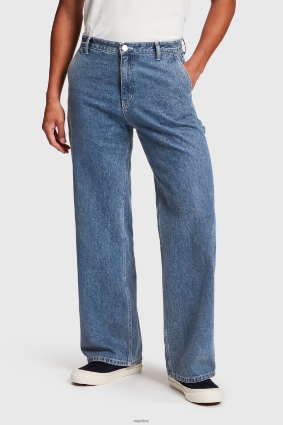 Women ESPRIT x Rest & Recreation Blue Rinse Capsule Denim Cargo Pants Denim XF4444480 - Image 1