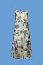 Women Esprit Yellow Patterned organza midi dress Dresses XF4444197 - Image 5